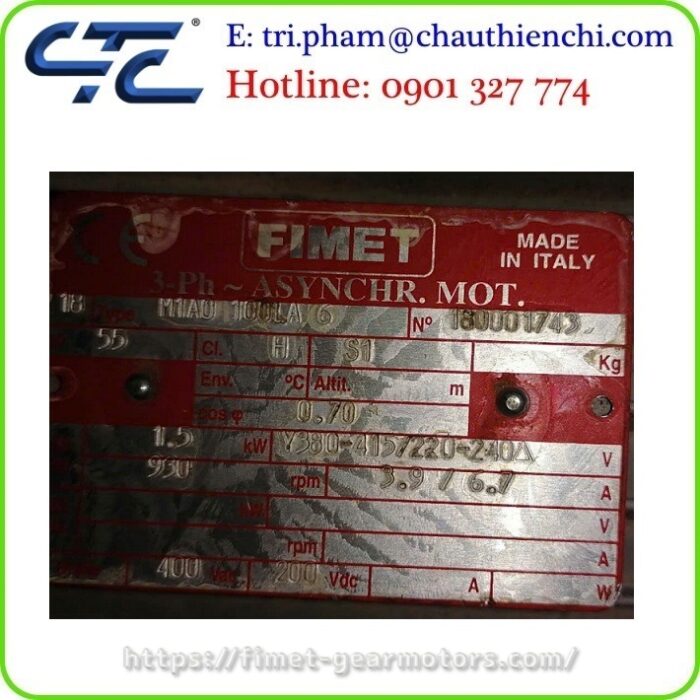 Động cơ trung thế FIMET Download catalogue